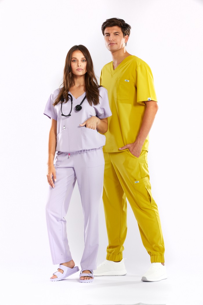 Spodnie medyczne lawendowe TIBIA - Lavender field