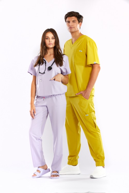 Spodnie medyczne lawendowe TIBIA - Lavender field