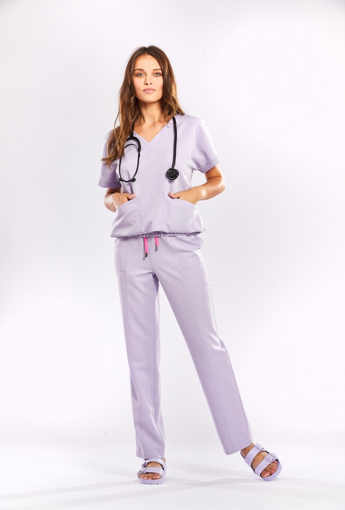 Spodnie medyczne lawendowe TIBIA - Lavender field