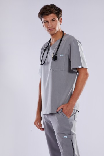 Bluza medyczna męska szara - Just Gray