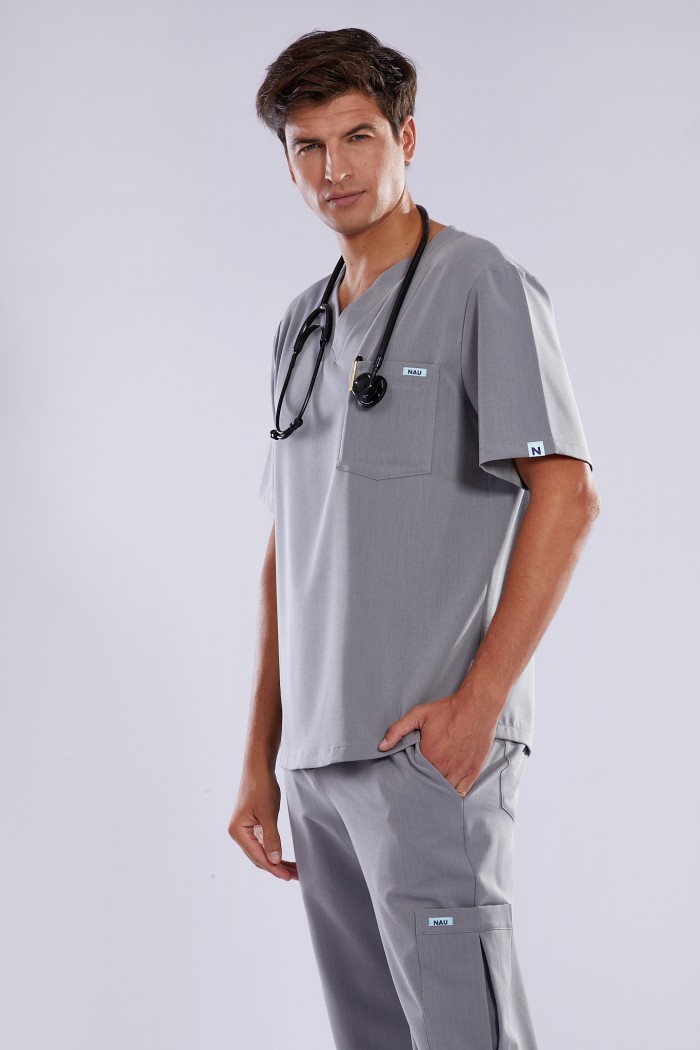 Bluza medyczna męska szara - Just Gray