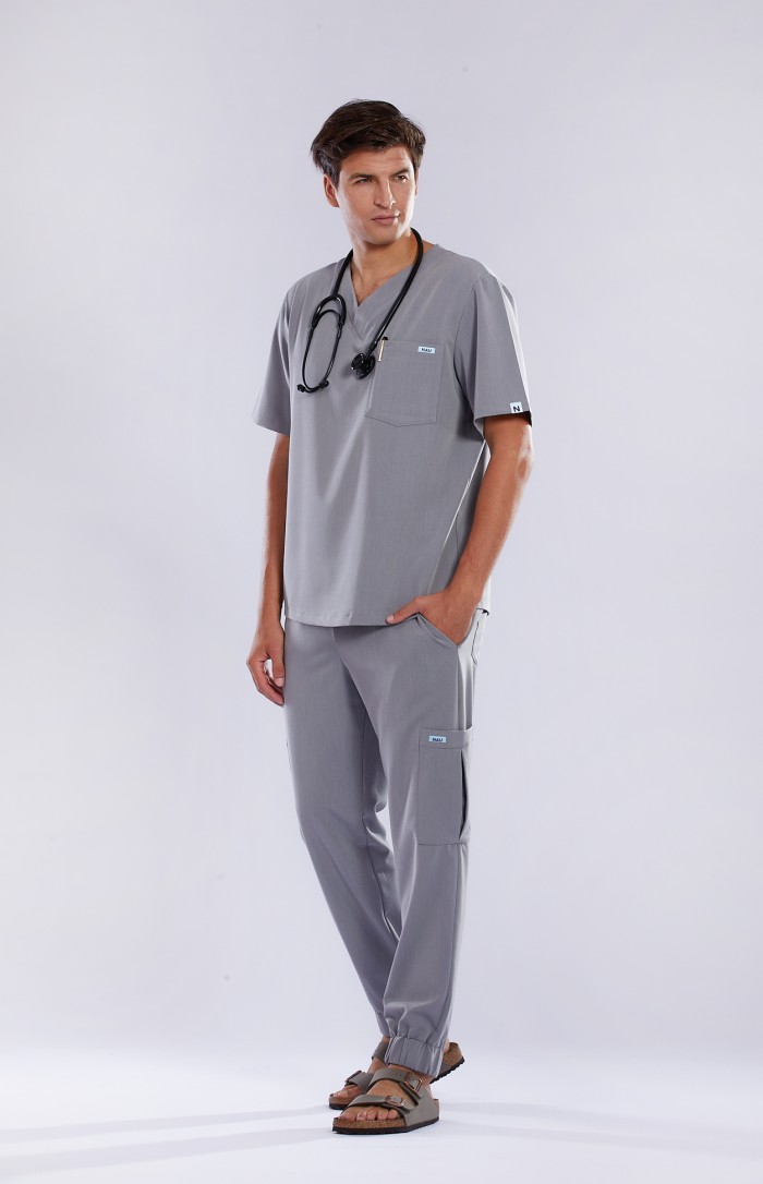 Bluza medyczna męska szara - Just Gray