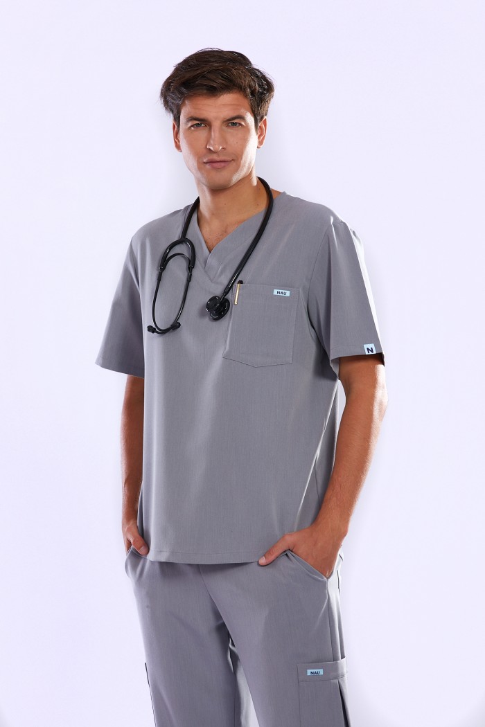 Bluza medyczna męska szara - Just Gray