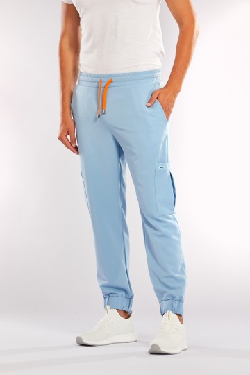 Spodnie medyczne męskie niebieskie -  AZZURRO
