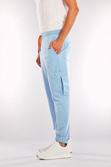Spodnie medyczne męskie niebieskie -  AZZURRO 2