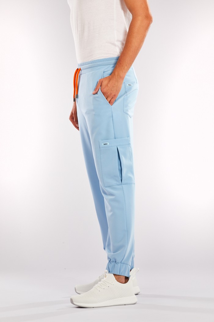 Spodnie medyczne męskie niebieskie -  AZZURRO