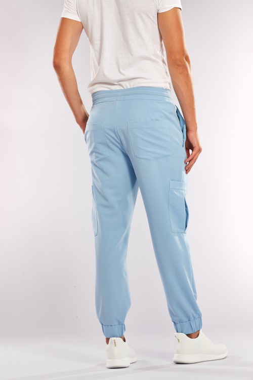 Spodnie medyczne męskie niebieskie -  AZZURRO