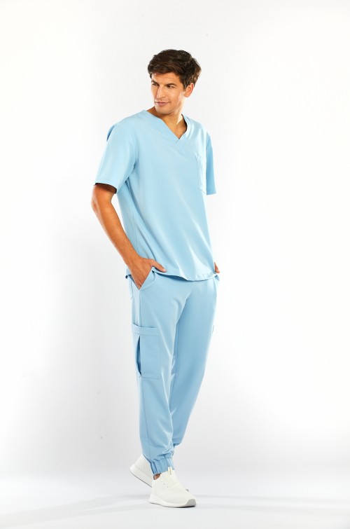 Bluza medyczna męska niebieska -  AZZURRO