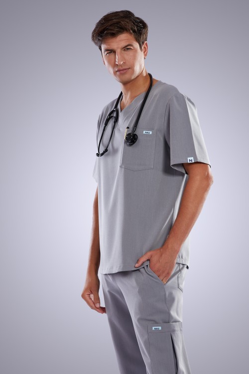 Bluza medyczna męska szara - Just Gray