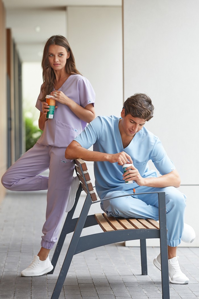 Bluza medyczna lawendowa Vita – Lavender field