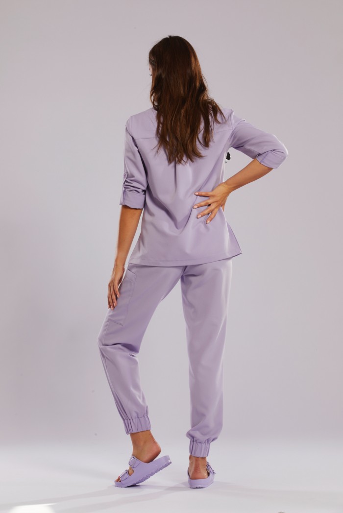 Bluza medyczna lawendowa Palma – Lavender field