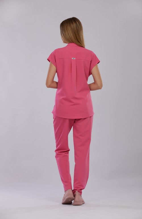 Bluza medyczna różowa Costa - Lady in pink