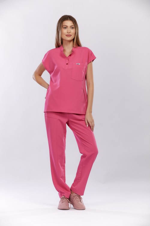 Bluza medyczna różowa Costa - Lady in pink