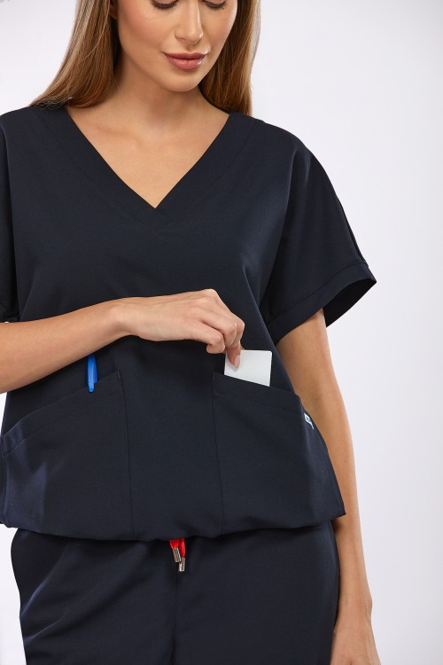 Bluza medyczna granatowa Vita - Blueberry Midnight
