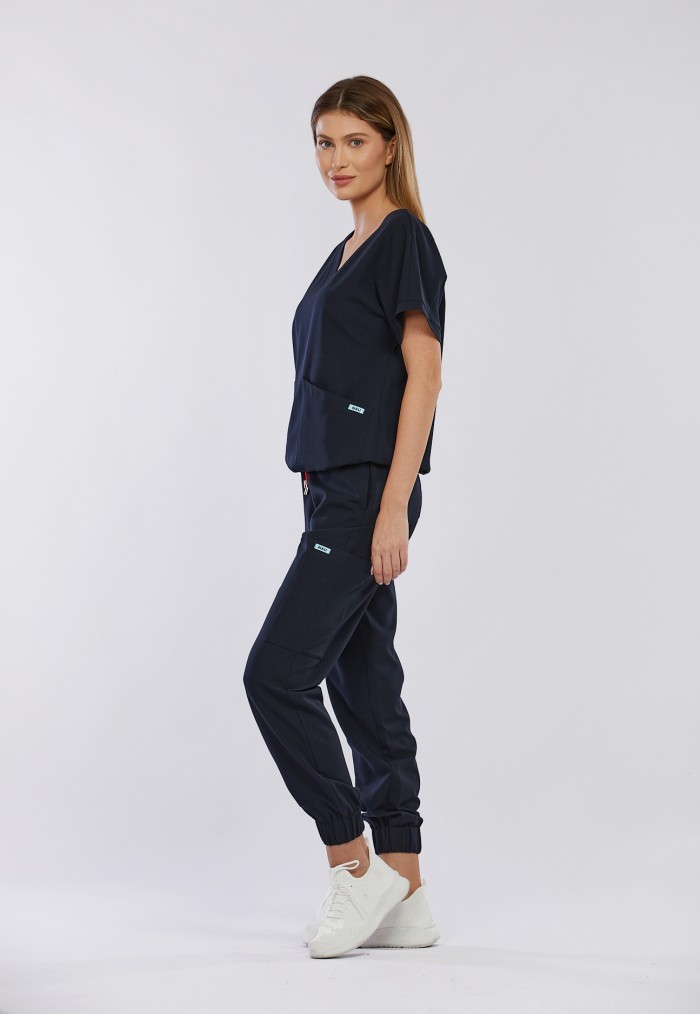 Spodnie medyczne damskie granatowe OSSA -...