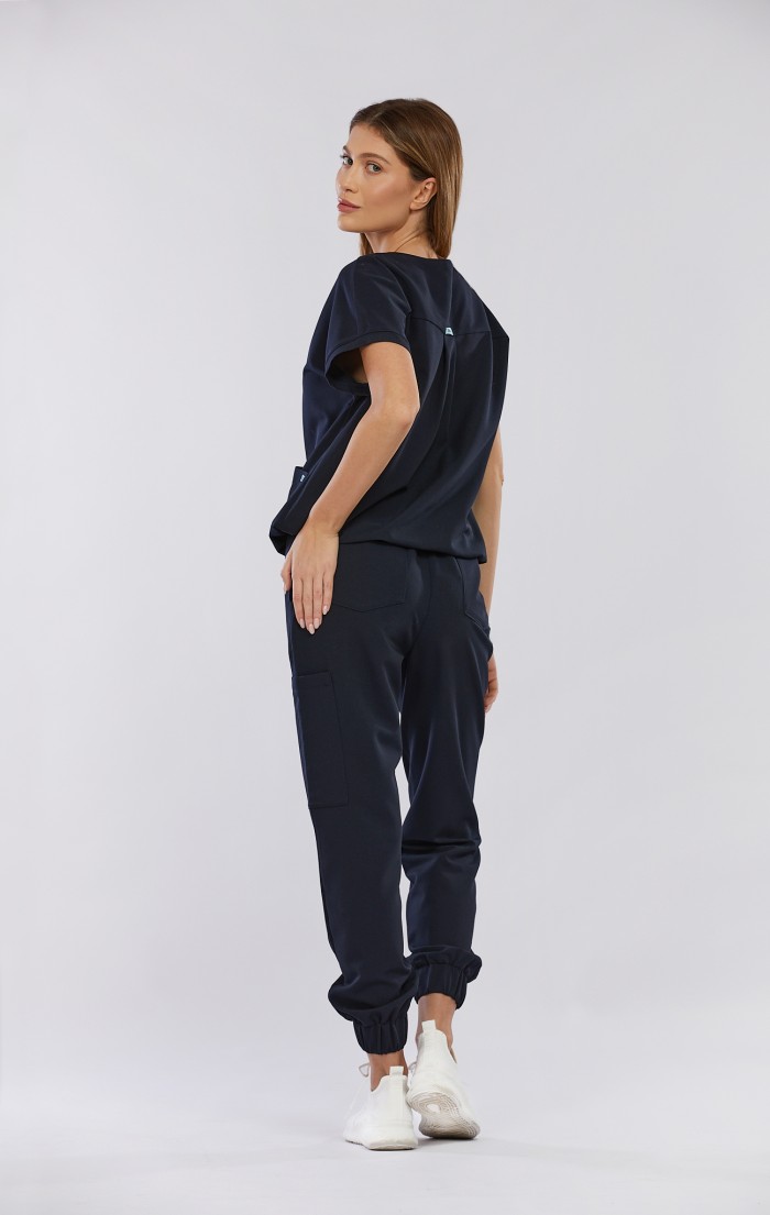 Spodnie medyczne damskie granatowe OSSA -...