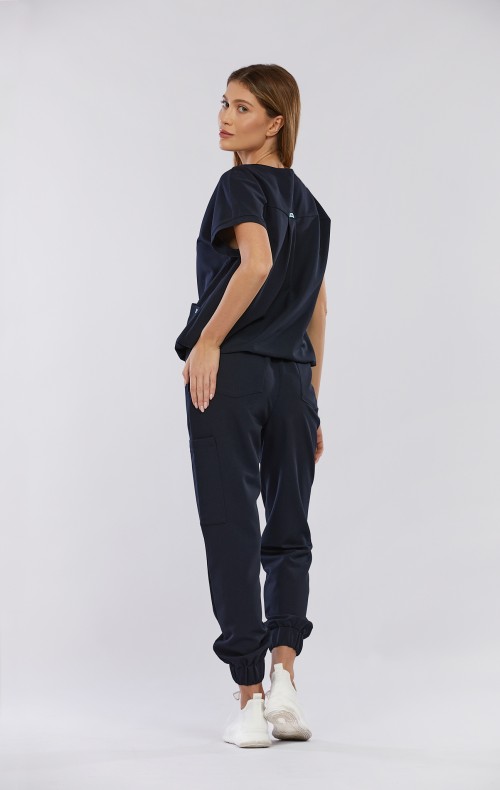 Spodnie medyczne damskie granatowe OSSA - Blueberry Midnhight