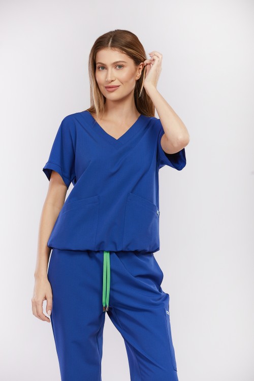 Bluza medyczna damska niebieska Vita - Sooo royal