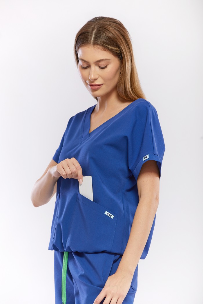 Bluza medyczna damska niebieska Vita - Sooo royal
