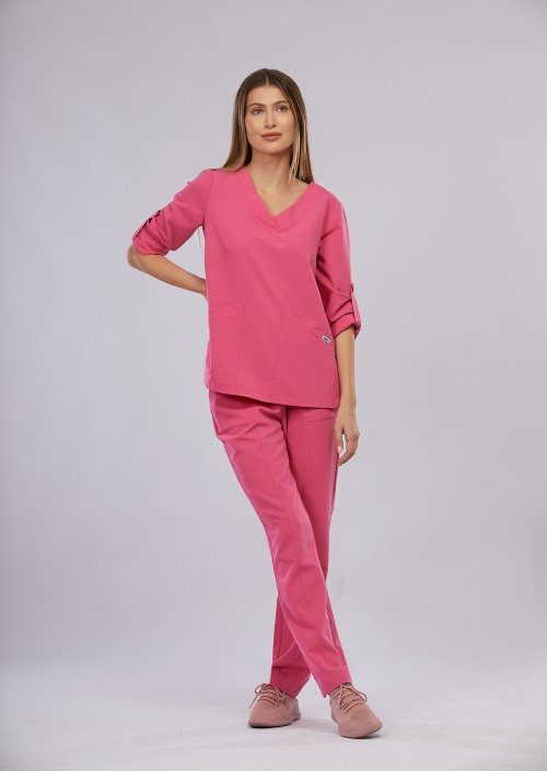 Bluza medyczna różowa Palma - Lady in pink