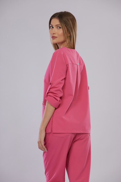 Bluza medyczna różowa Palma - Lady in pink