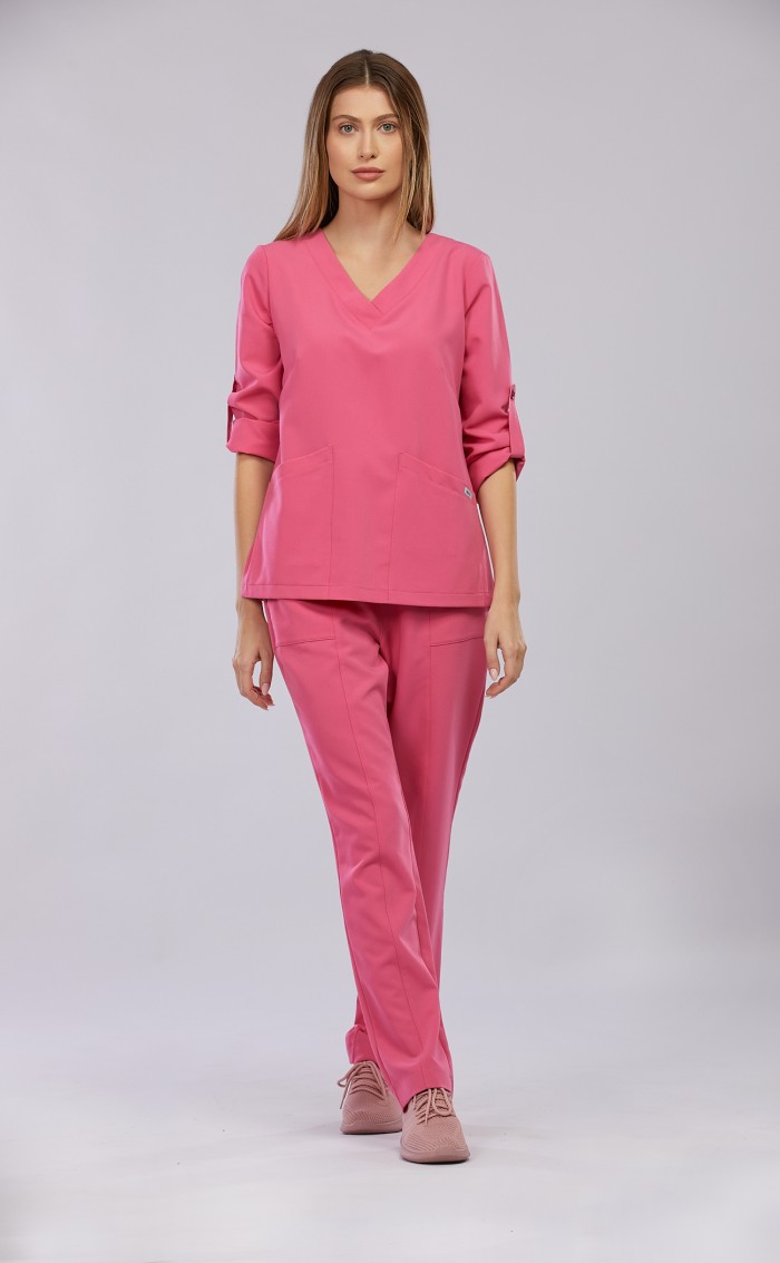 Bluza medyczna różowa Palma - Lady in pink