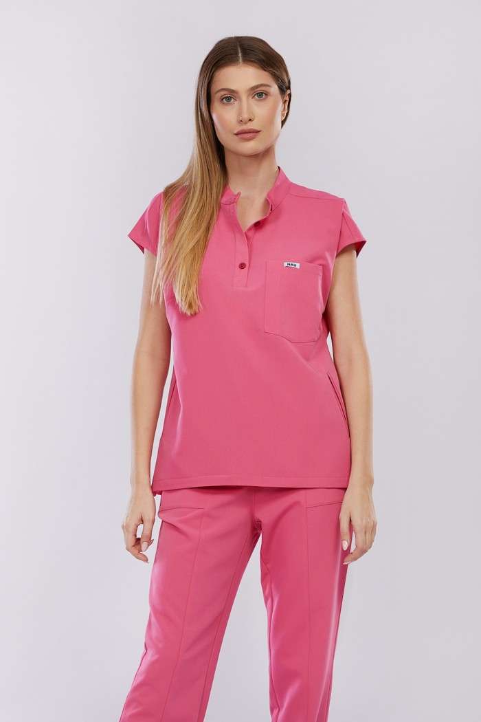 Bluza medyczna różowa Costa - Lady in pink