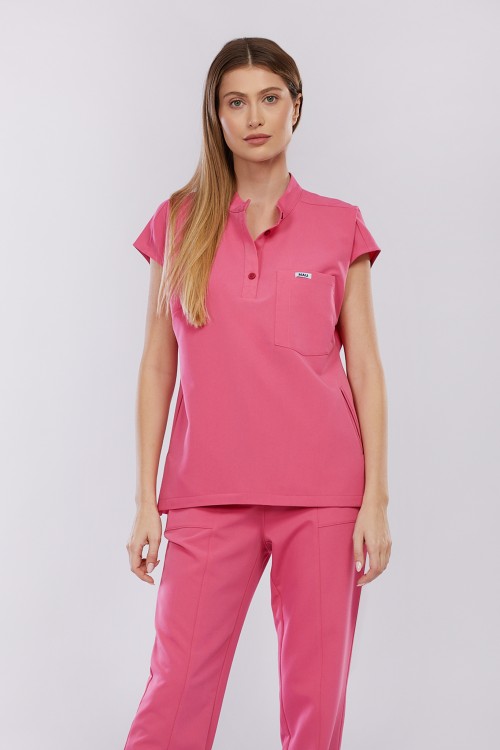 Bluza medyczna różowa Costa - Lady in pink