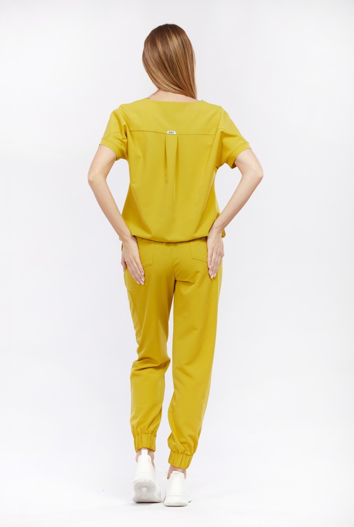 Bluza medyczna damska musztardowa Vita - Pardon...