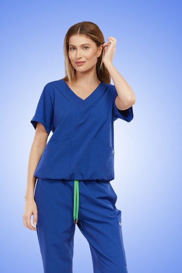 Bluza medyczna damska niebieska Vita - Sooo royal