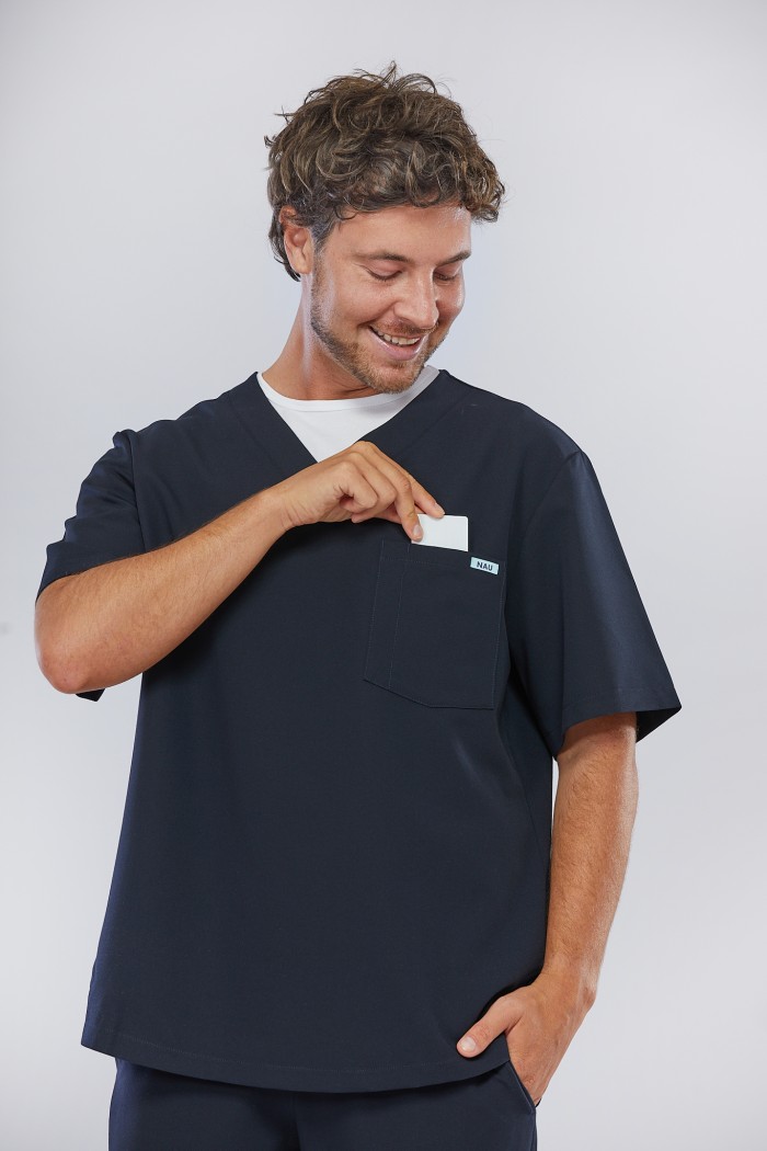 Bluza medyczna męska granatowa - Midnignht...