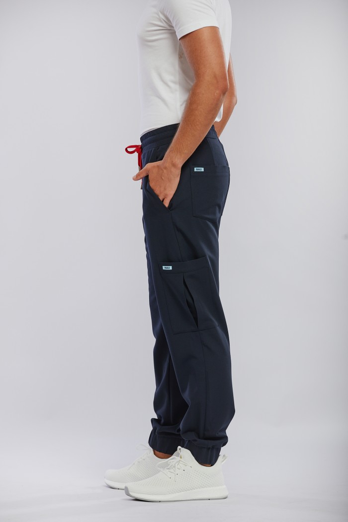 Spodnie medyczne męskie granatowe  - Bluberry...