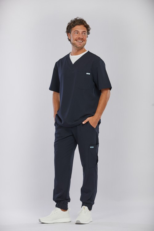 Spodnie medyczne męskie granatowe  - Bluberry Midnight