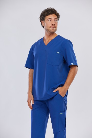 Bluza medyczna męska niebieska - Sooo royal