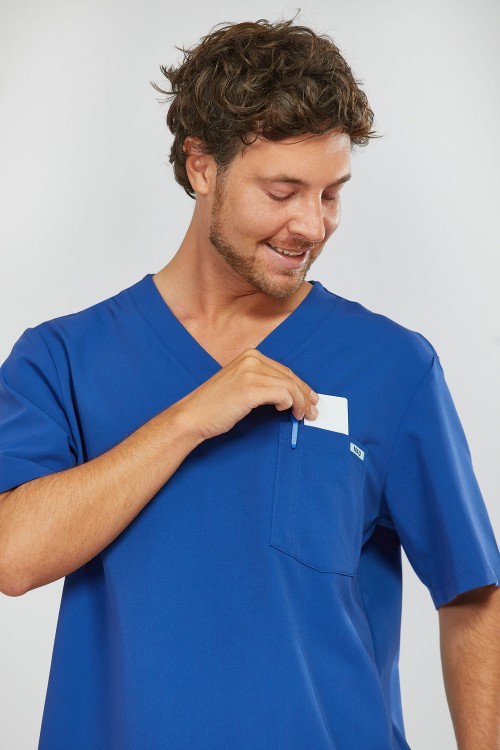 Bluza medyczna męska niebieska - Sooo royal