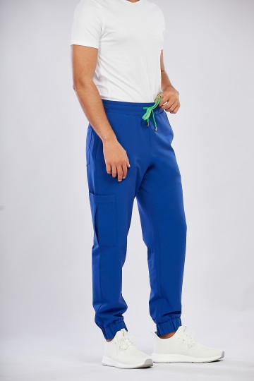 Spodnie medyczne męskie niebieskie - Sooo royal 2