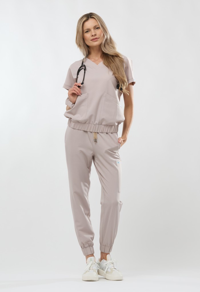 Bluza medyczna beżowa Vita - Frosted latte, Love