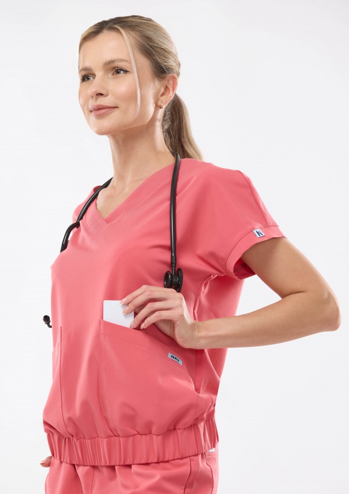 Bluza medyczna damska koralowa Vita - Feeling...