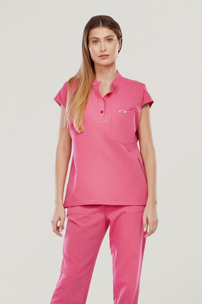 Bluza medyczna różowa Costa - Lady in pink