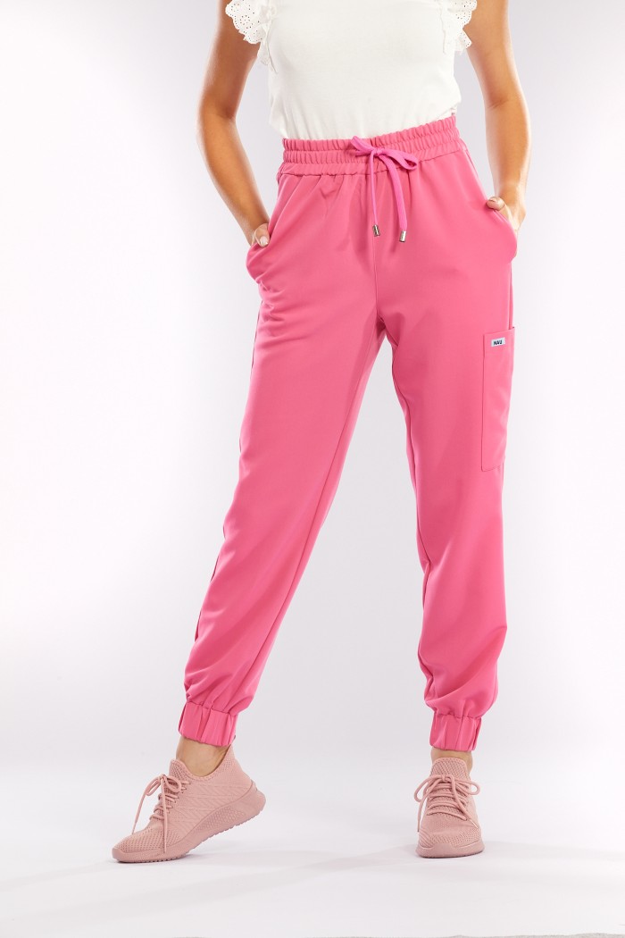Spodnie medyczne różowe OSSA - Lady in pink