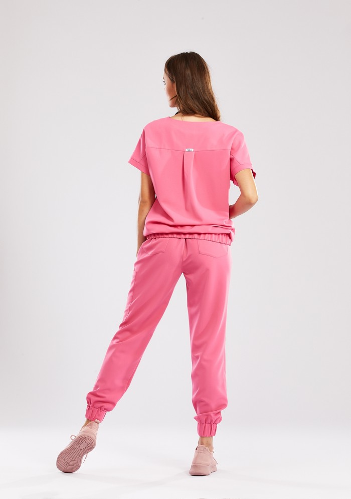 Spodnie medyczne różowe OSSA - Lady in pink